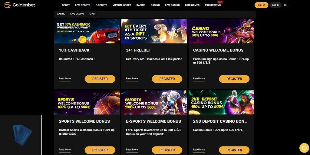 Casino Bonus GoldenBet Casino